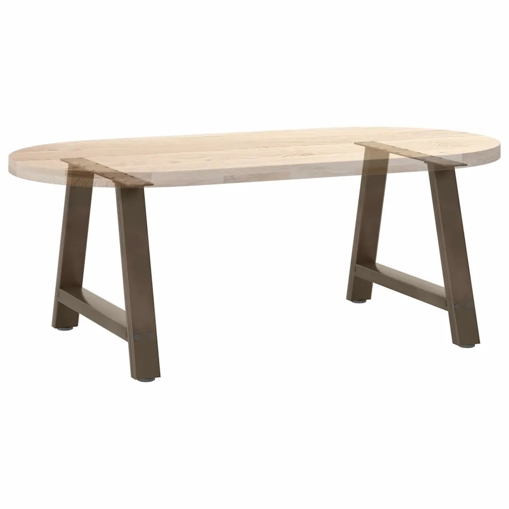 Gambe per Tavolino da Caffè a Forma di A 2 pz 70x(42-43) cm Acciaio 4012843