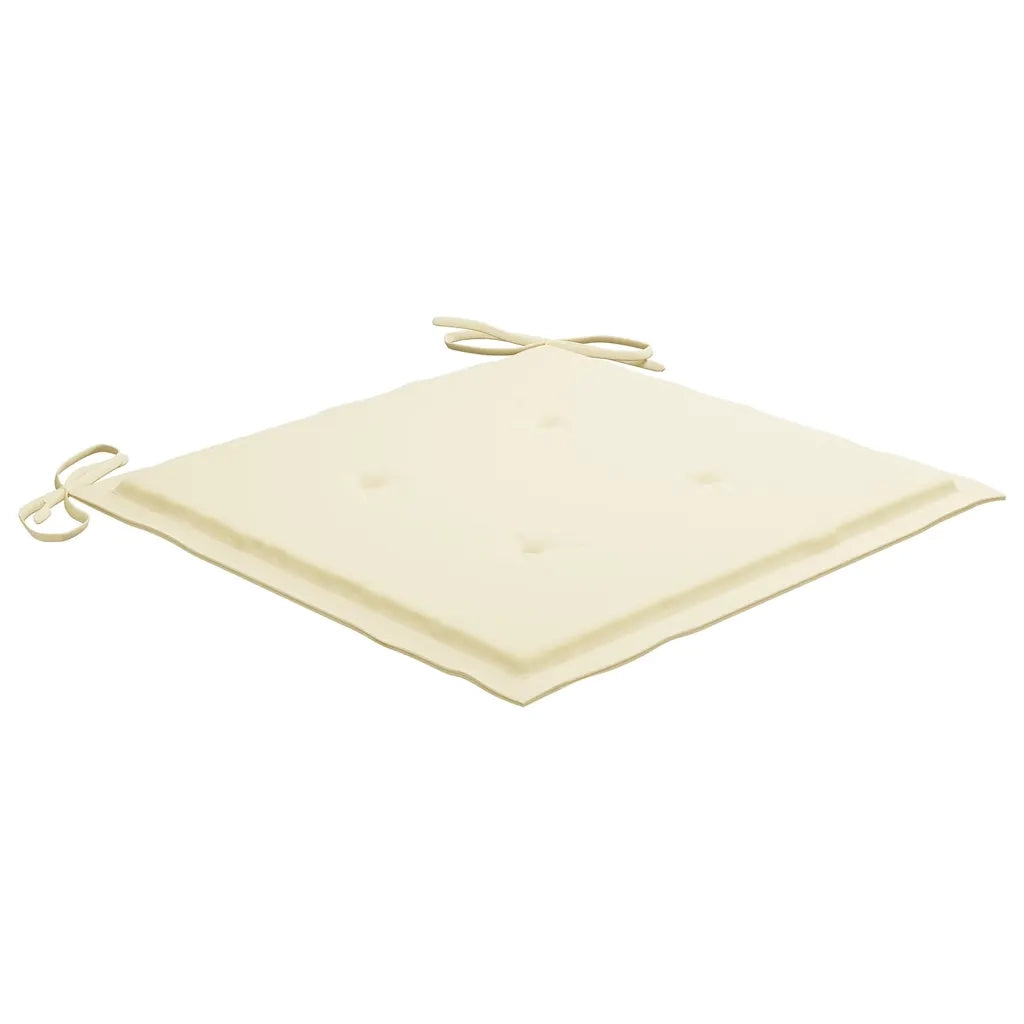 Sedie da Giardino con Cuscini Crema 8 pz Legno Massello di Teak 3072891