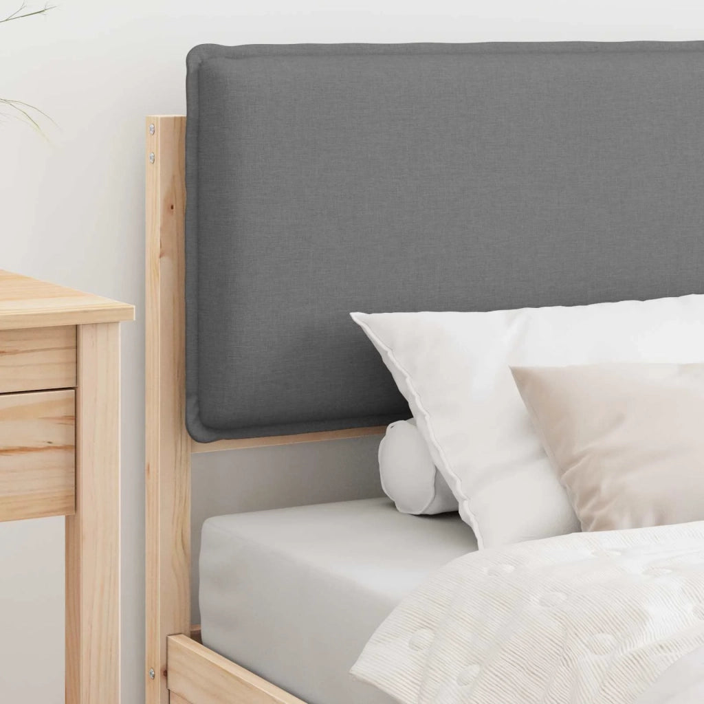 Letto con Testiera Rivestita Grigio chiaro 75 x 190 cm 877599
