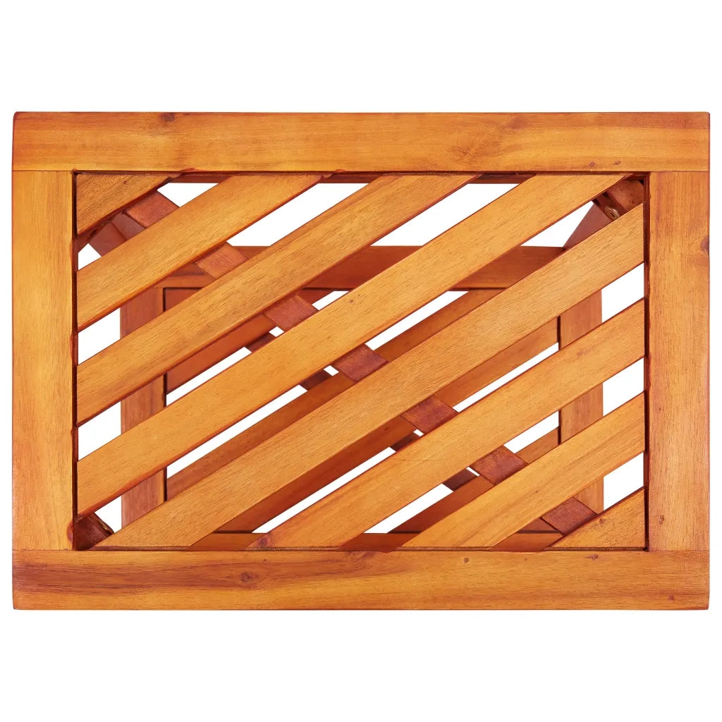 Tavolinetto in Legno Massello di Acacia 45x33x45 cm
