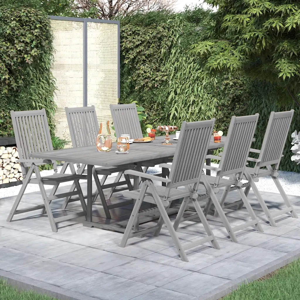Set da Pranzo da Giardino 7 pz in Legno Massello di Acacia 3079651