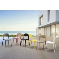 PAZZO DESIGN Sedia Luana set da 4 sedie Grigio in Polipropilene