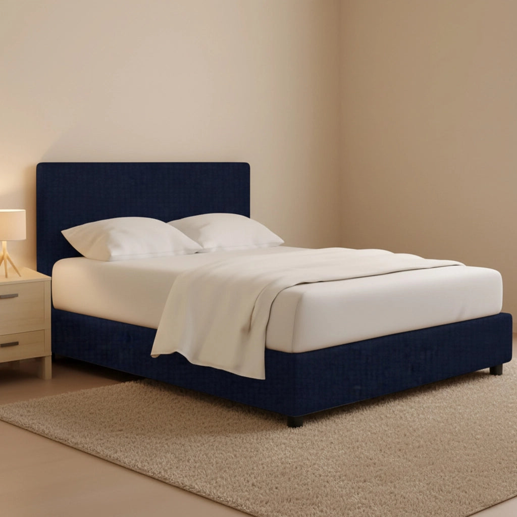 Harlow, Letto Piazza e Mezza Sfoderabile Made in Italy, Viola Scuro