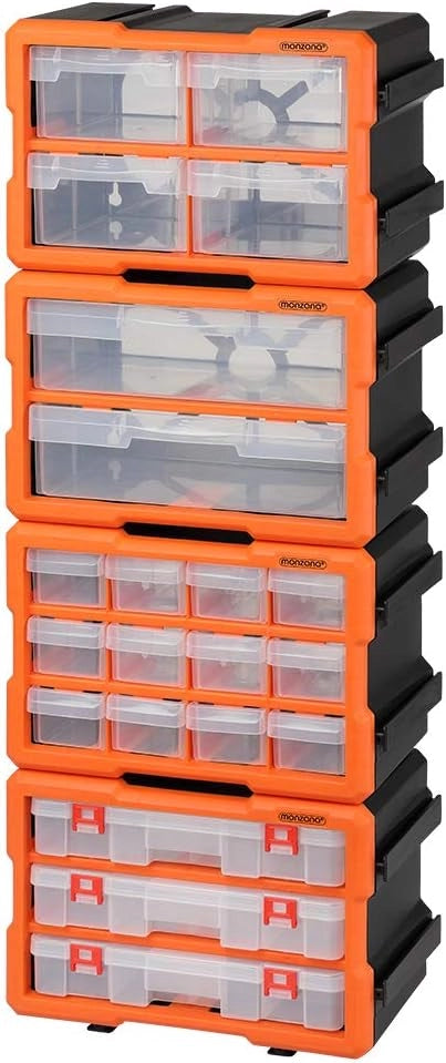 Box Portaminuterie Organizer espandibile 72 scomparti Contenitore Minuterie Utensili Officina