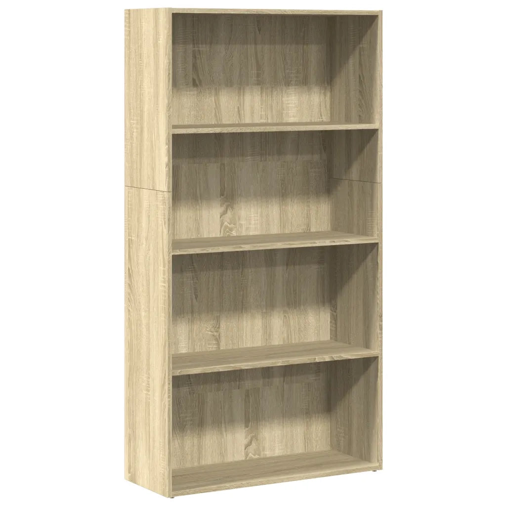 Libreria-Scaffale per Libri-Mobile di Stoccaggio Rovere Sonoma 80x30x152 cm in Legno Multistrato