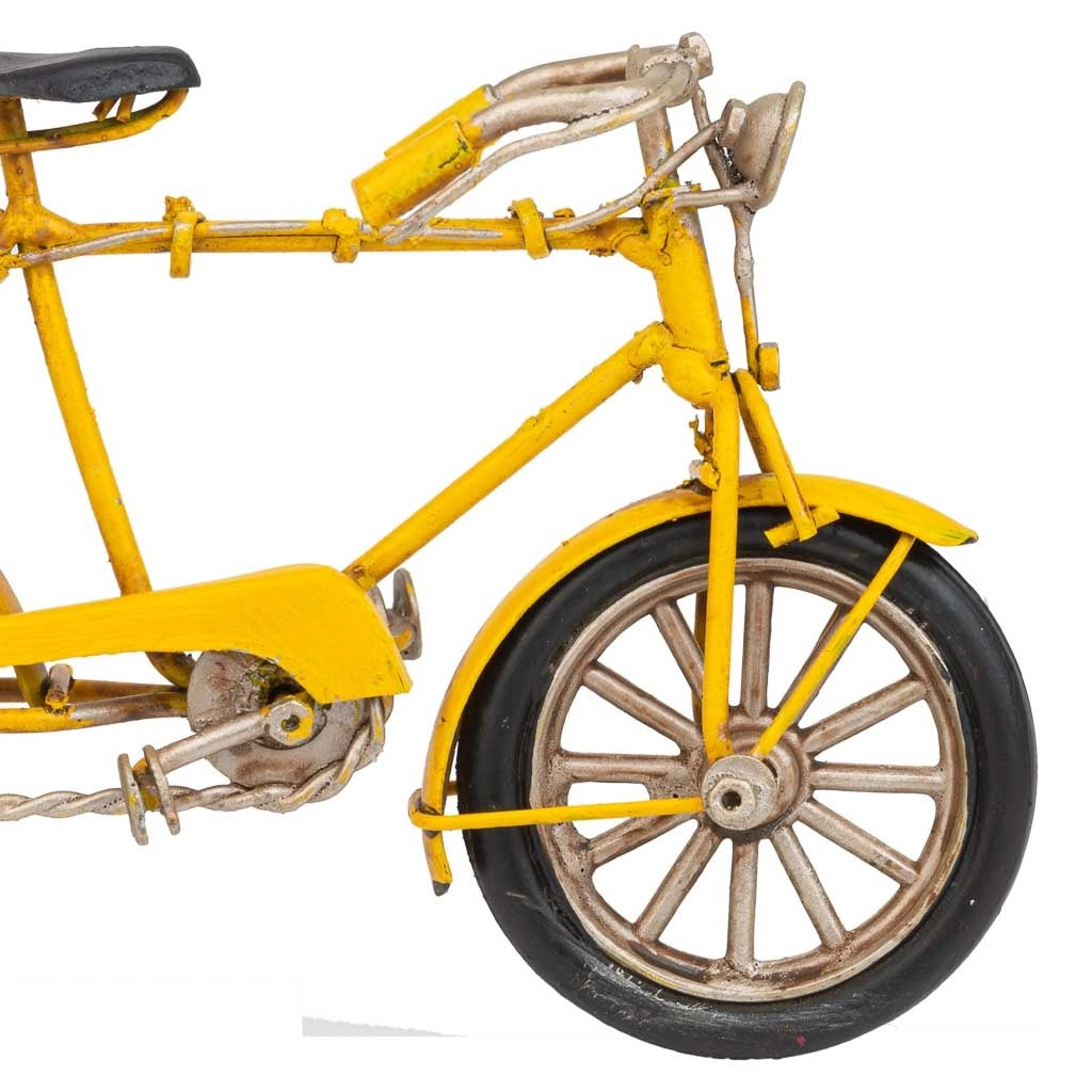 Bicicletta in metallo gialla 16,5x5,5x8,5h