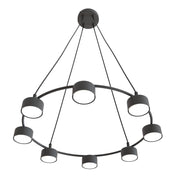 Lampadario STARLIT moderno nero 8 luci GX53 Ø64 Emibig
