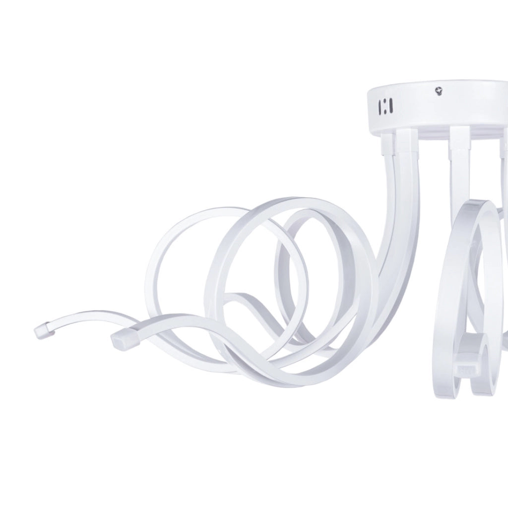 Lampadario moderno a led in termoplastica ed acrilico con luce naturale 4000k