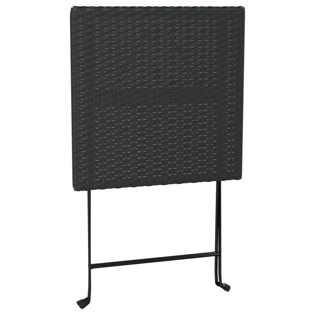 Tavolo Pieghevole da BistrÃ² Nero 55x54x71 cm Polyrattan cod mxl 34370