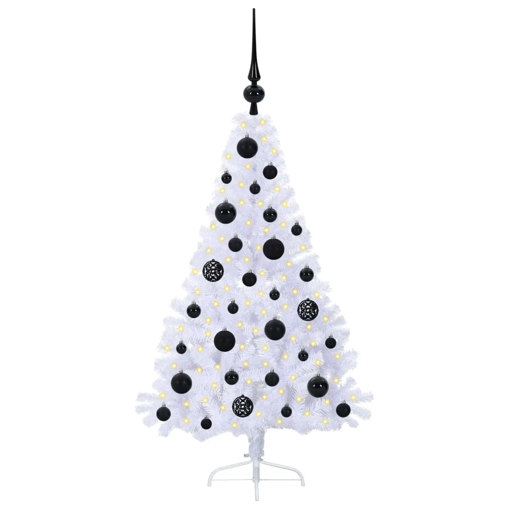 Albero di Natale artificiale Bianco 120 cm PVC e Acciaio 3426795