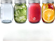 Set di contenitori per overnight oats in vaso di mason - 6 pezzi - con muesli e avena