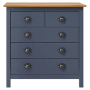 Credenza Hill Grigia 79x40x80 cm in Legno Massello di Pino 288917