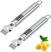 Due pezzi di Strumenti per sbucciare frutta e agrumi, Zester per agrumi e citrus, Raschietti per frutta e agrumi con lame intercambiabili.