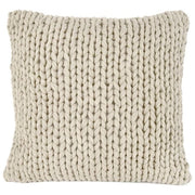 Nielsen HOME MARLIN Federa per Cuscino 50x50 cm in 100% Cotone con Maglia Grossa a Trecce Colore Bianco Panna