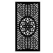 ABBEY ROSE - Pannello in PVC traforato - Parasole Misura: 50x150 cm, Colore: nero