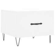 Tavolino da salotto | Tavolino da caff¨¨ | Tavolino da Soggiorno Bianco 50x50x40 cm in Legno Multistrato