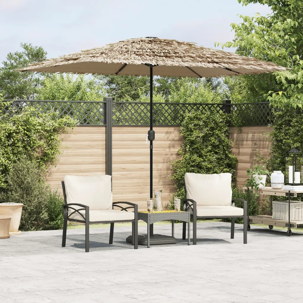 Ombrellone Giardino con Palo in Acciaio Marrone 300x200x250 cm 4005093