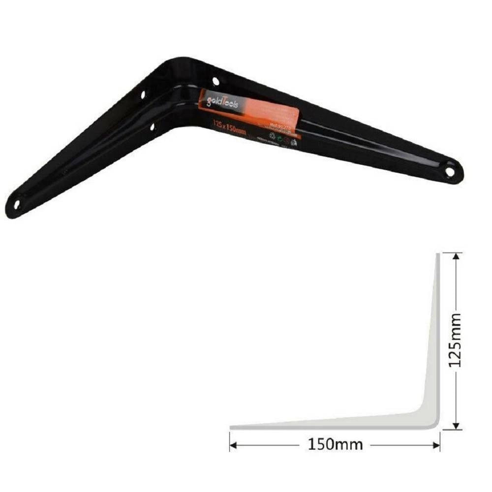 Trade Shop - Staffe Angolari 2pz Supporto Staffa Reggimensole Angolo Retto 90° 125 X 150 Mm -