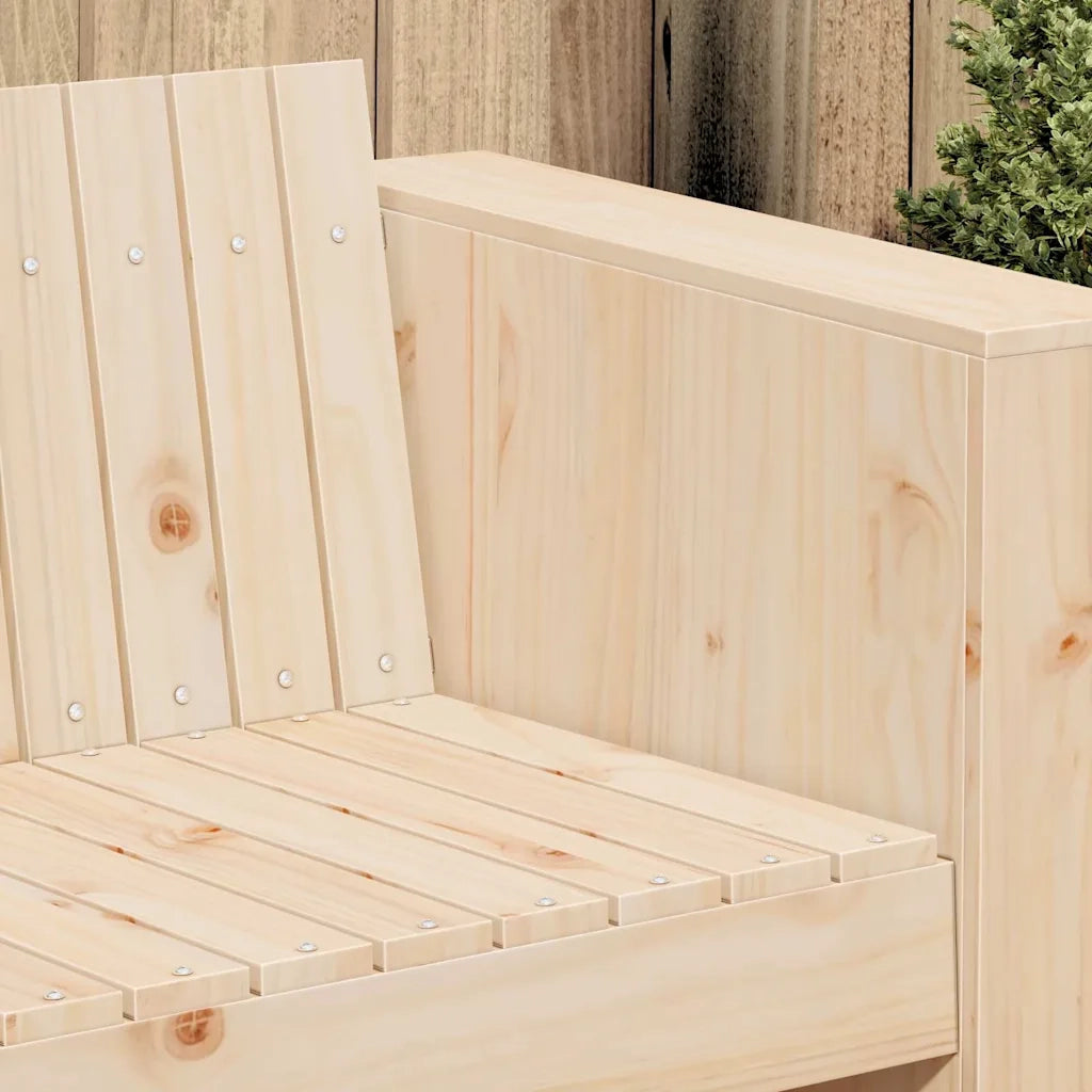 Divano da giardino-Sofa da Giardino-Divano da esterno Naturale 185,5 x 60 x 62 cm Pino massello