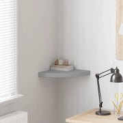 Scaffale Angolare a Parete Grigio 35x35x3,8 cm in MDF cod mxl 58645