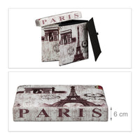 Sgabello pieghevole contenitore panca pieghevole 38 x 38 cm multicolore 2013095