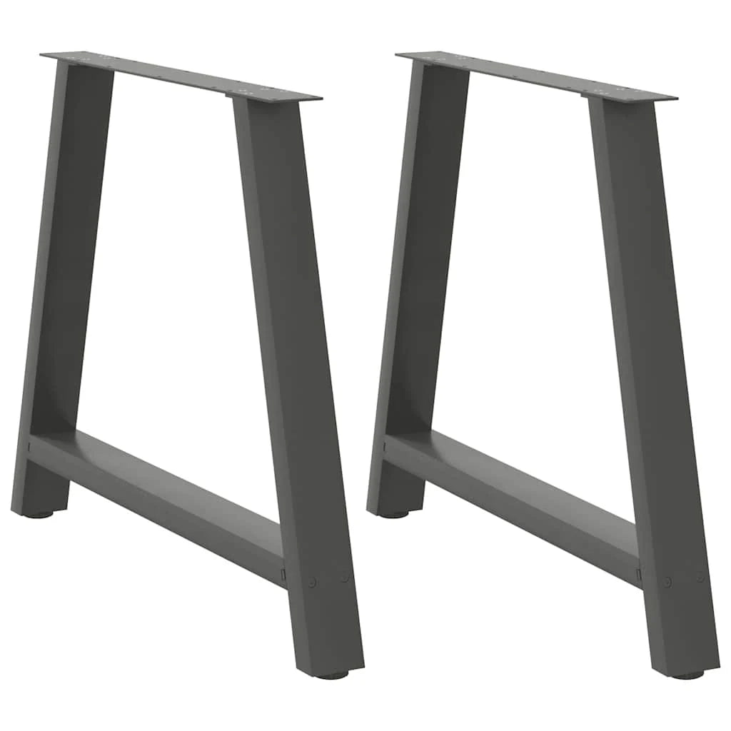 Set di 2 gambe per tavolo da pranzo a forma di A 100 x 72 cm supporto robusto design moderno acciaio antracite 02_0057142
