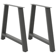 Set di 2 gambe per tavolo da pranzo a forma di A 100 x 72 cm supporto robusto design moderno acciaio antracite 02_0057142