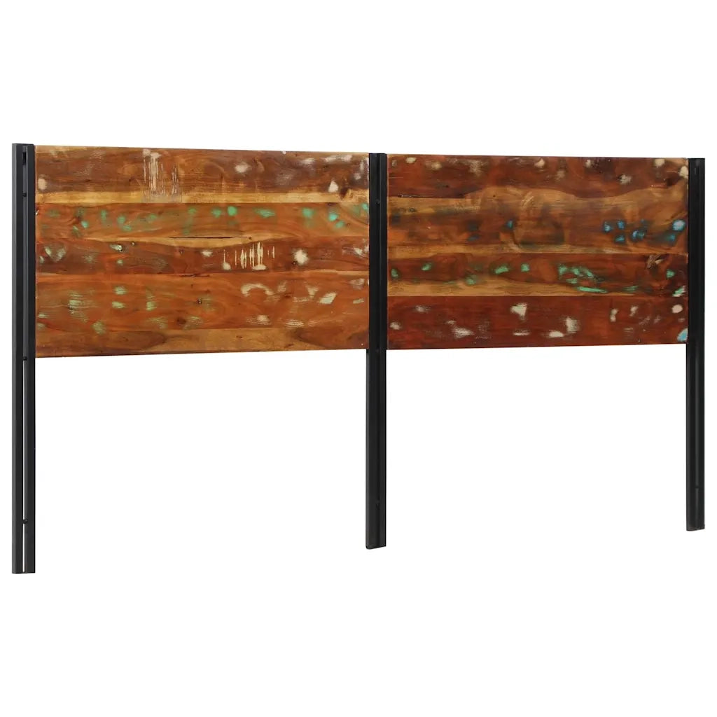 Testiera 200 cm in Legno Massello di Recupero e Ferro 4017559
