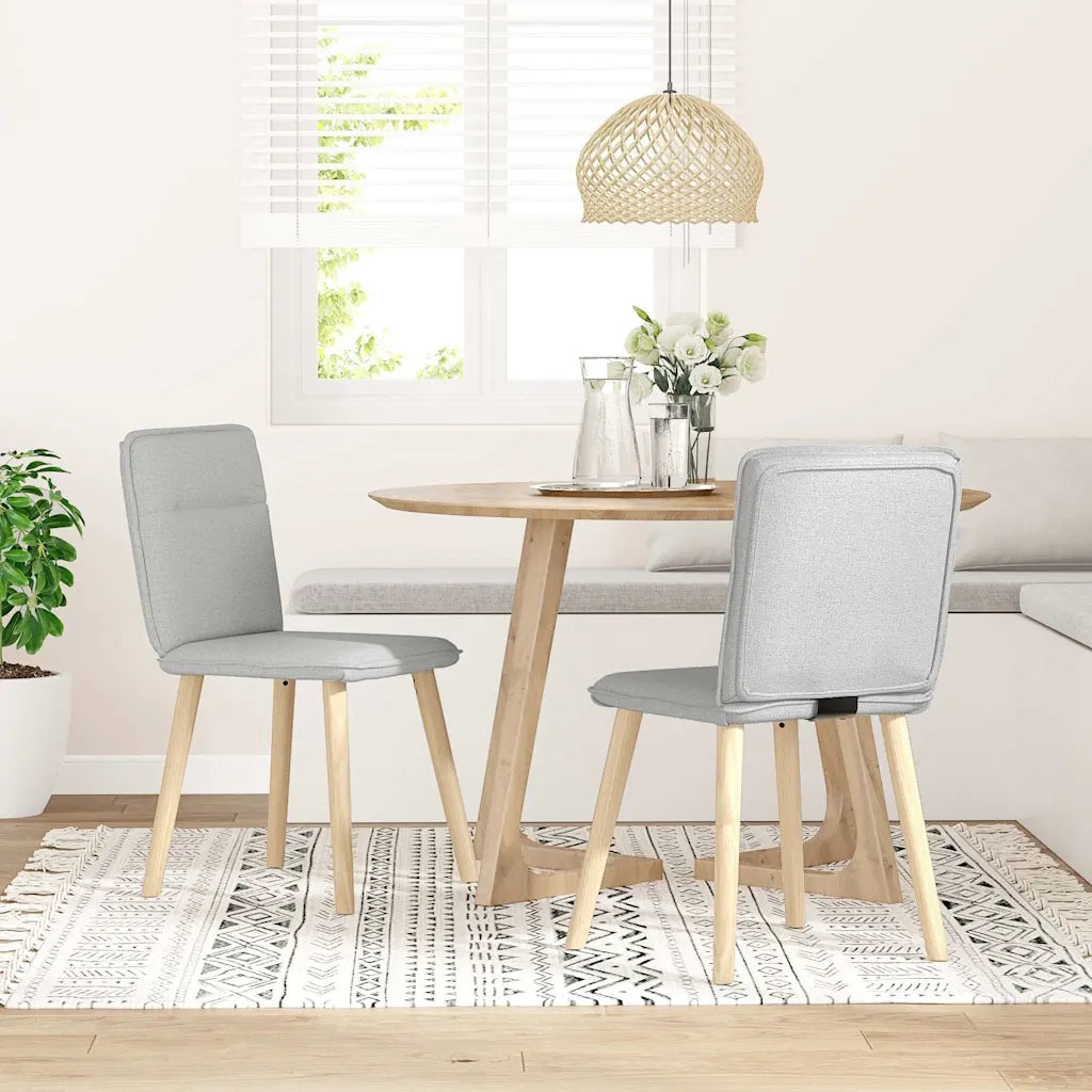 Sedie da Pranzo 2 pz Grigio Nuvola in Tessuto