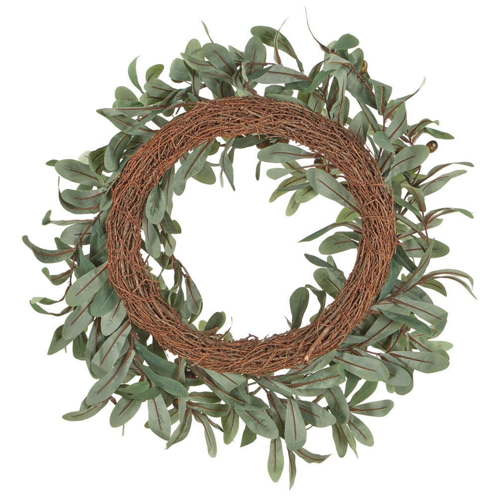 Ghirlanda per porta Verde Fiore artificiale decorativo fatto a mano rotondo 65 cm Decorazione da tavolo per parete Stile rustico tradizionale