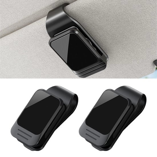 Ottimizzazione della Brillenhouder Auto - 2 Stuks - Krasbestendig - Clip per Occhiali da Sole - Accessori Universali - Facile da Utilizzare con una Mano - Clip per Occhiali