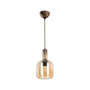 Lampada a sospensione Boston MDL3554 con diffusore vetro fumè EFFEZ