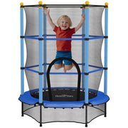 Trampolino bambini ¨C zephmum ¨C Blu, ?140 cm, rete di sicurezza, interno ed esterno