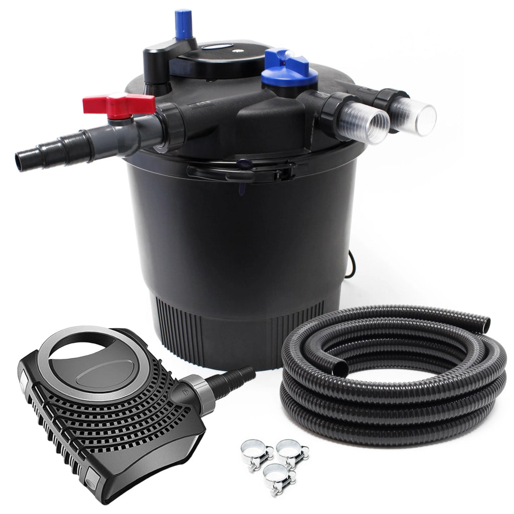 Set filtrante per laghetto CPF-20000 fino a 40000l UVC 36W Pompa NEO12000 Tubo