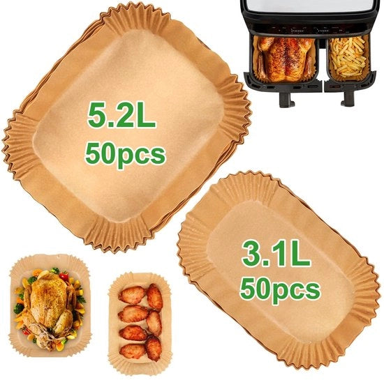 100 pezzi di carta per frittura ad aria per serie Airfryer 3000, 8,3 L, carta per frittura ad aria per Dual Easy Fry 5,2/3,1 L, accessori per frittura ad aria