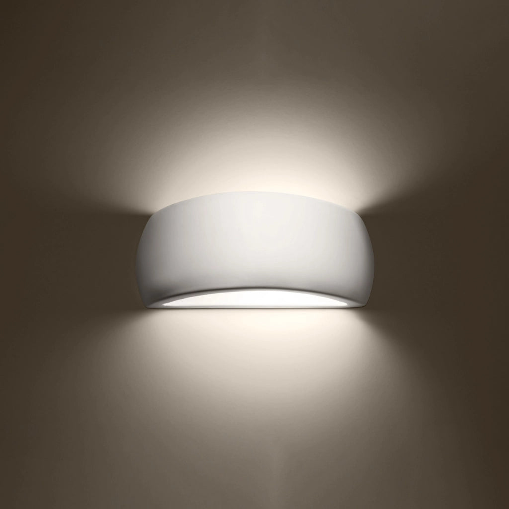 Applique TRIBUN Pure Lume bianco lucido ceramica G9