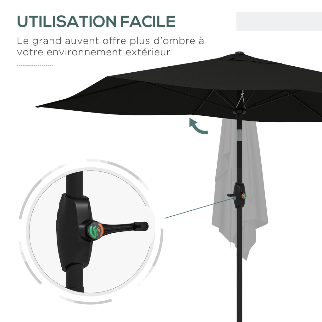 Tendalino rettangolare 2x3m inclinabile ¨C zephmum ¨C nero