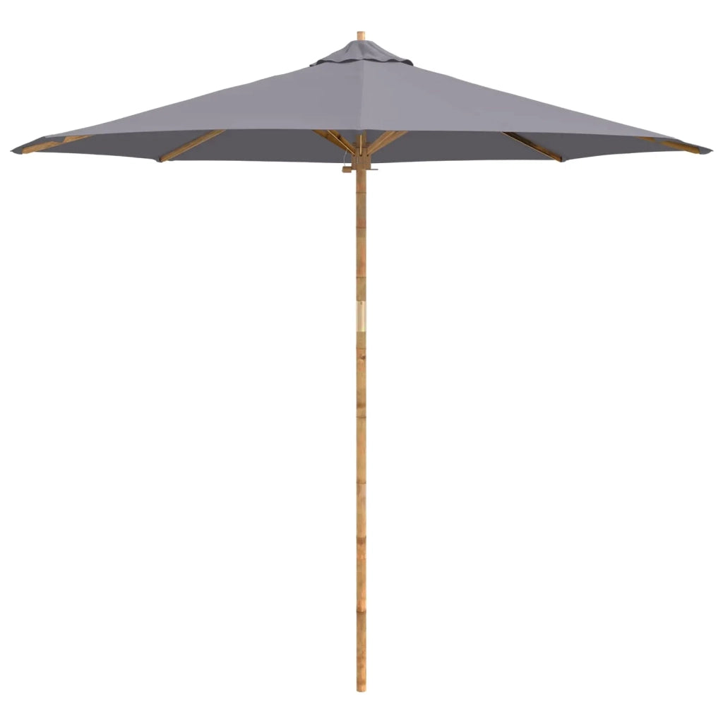Ombrello da giardino-Ombrellone da spiaggia Grigio scuro ? 270 x 260 cm Bamb¨´