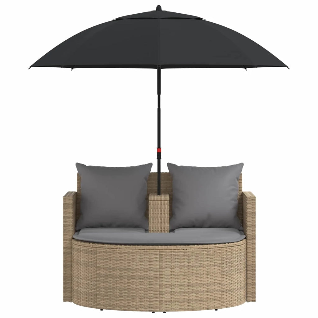 Divano da giardino 8 pz polyrattan Beige e Grigio Chiaro 42025899