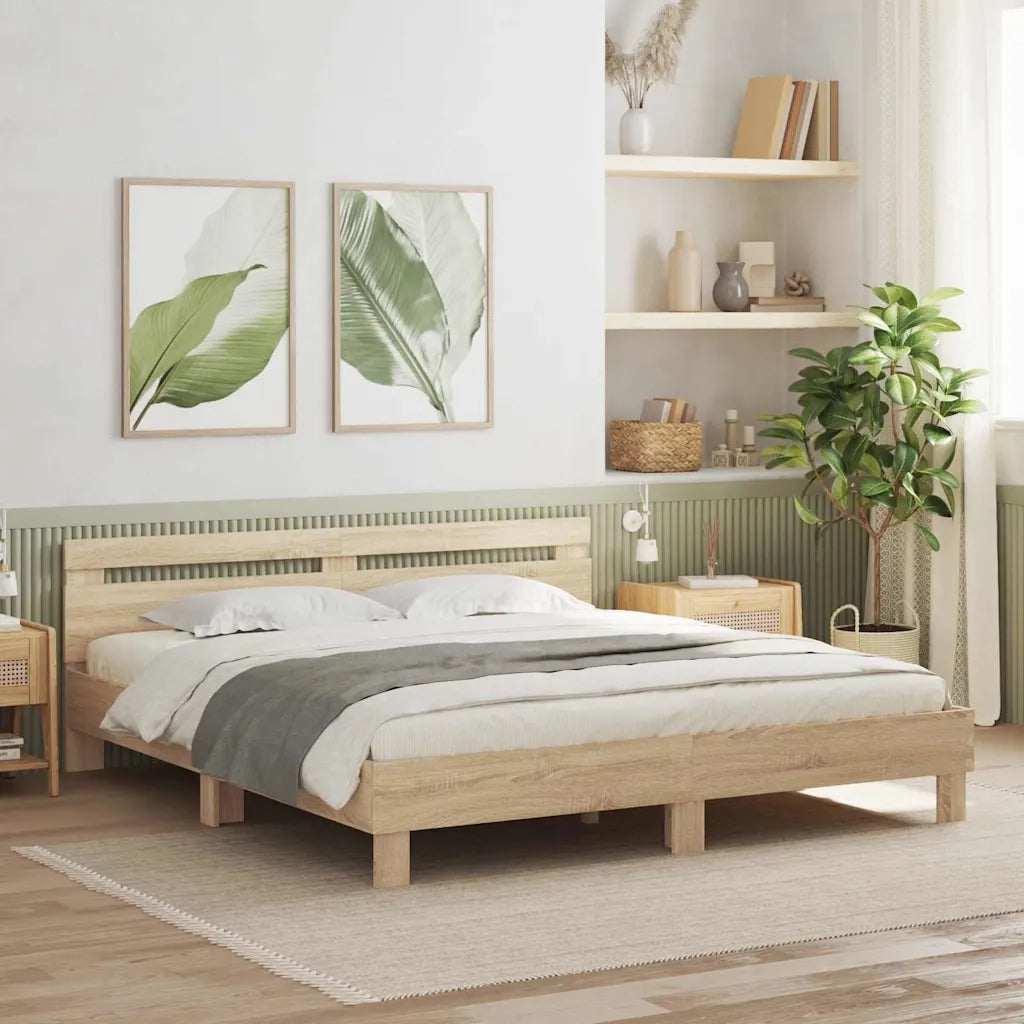 Struttura del letto Sonoma 193 x 203 cm Legno multistrato