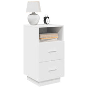 Comodini 2 pz con 2 Cassetti Bianchi 36x36x68 cm