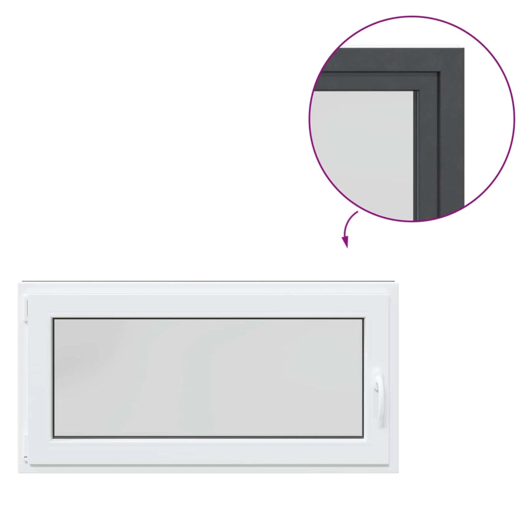 Finestra per Soffitta RISOR Antracite 120 x 60 cm PVC e Vetro 42047303