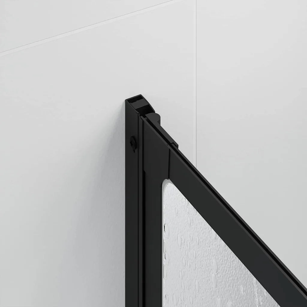 Parete doccia Altro Nero 168 x 140 cm Alluminio