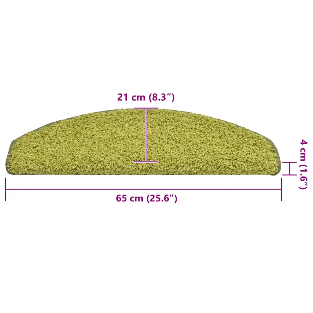 Tappetini per scale 30 pz | Gradini per Scale 65x21x4 cm Verde Semicircolari Grandi
