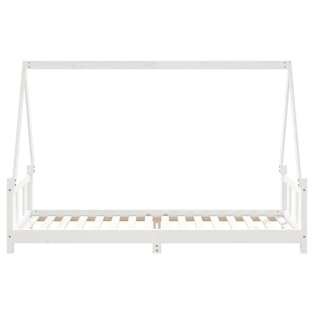 Giroletto per Bambini | Letto Infantile | Lettino Bianco 90x200cm in Legno Massello di Pino