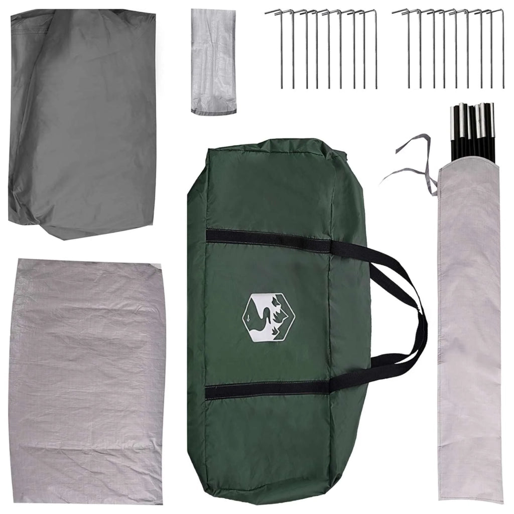 Tenda Capanna Verde militare 8 persone Poliestere e Acciaio 42028578