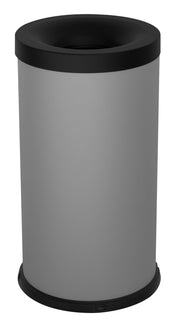 Pattumiera Gettacarte Ø31xh72 cm Autoestinguente In Acciaio Verniciato Grigio
