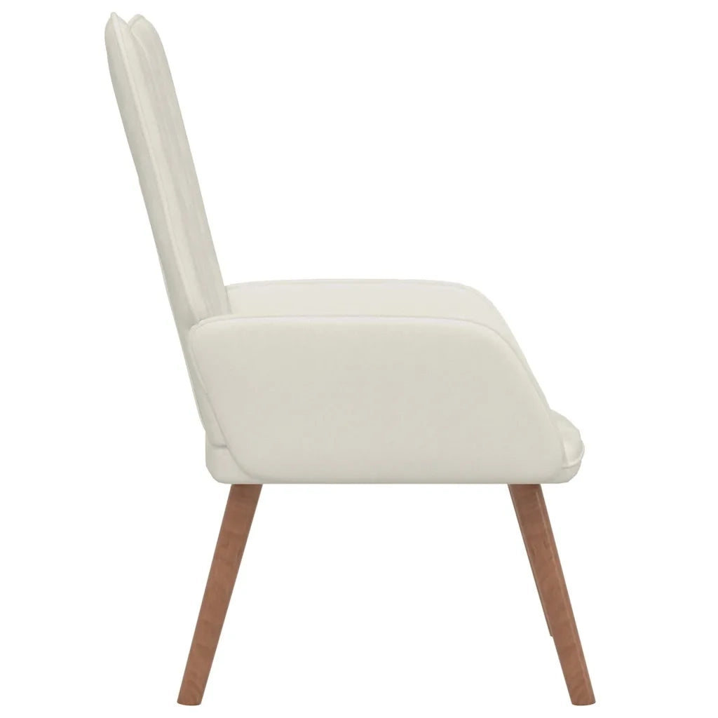 Poltrona Relax Bianco Crema in Velluto 327664