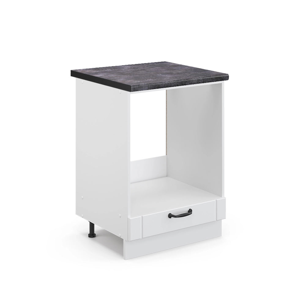 Mobile per forno da incasso Fame-Line Bianco rustico/Bianco 60 cm, PL Antracite Vicco