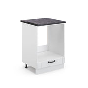 Mobile per forno da incasso Fame-Line Bianco rustico/Bianco 60 cm, PL Antracite Vicco